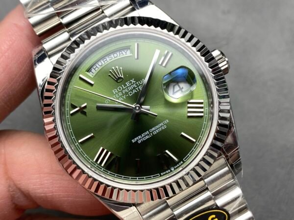 Rolex Day Date | Verde - Numeral Romano